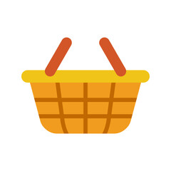 Shopping Basket icon vector image. Suitable for mobile apps, web apps and print media.