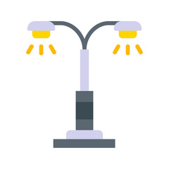 Street Lamp icon vector image. Suitable for mobile apps, web apps and print media.