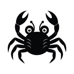 crab head big eyes vector art silhouette