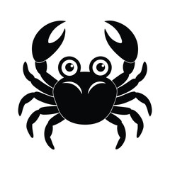 crab head big eyes vector art silhouette