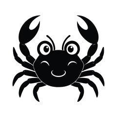 crab head big eyes vector art silhouette