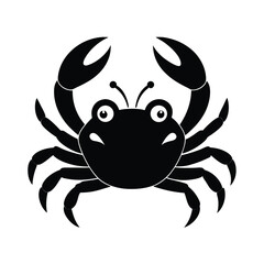 crab head big eyes vector art silhouette