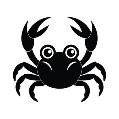 crab head big eyes vector art silhouette