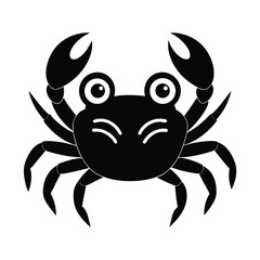 crab head big eyes vector art silhouette