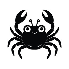 crab head big eyes vector art silhouette