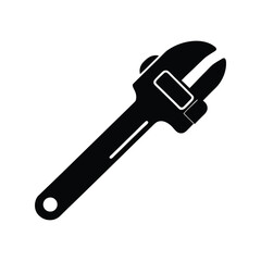 pipe wrench silhouette