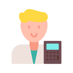 Accountant icon vector image. Suitable for mobile apps, web apps and print media.