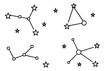 star constellation line art cosmic connection of stars