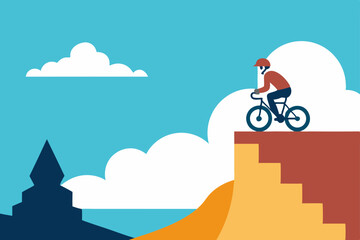 businessman on the ladder