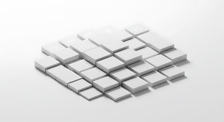 White Cube Topography AI Generated