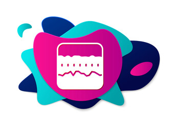 Color Soil ground layers icon isolated on white background. Abstract banner with liquid shapes. Vector