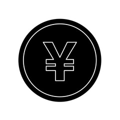Obraz premium Yen Coin Symbol Japanese Currency Icon Design