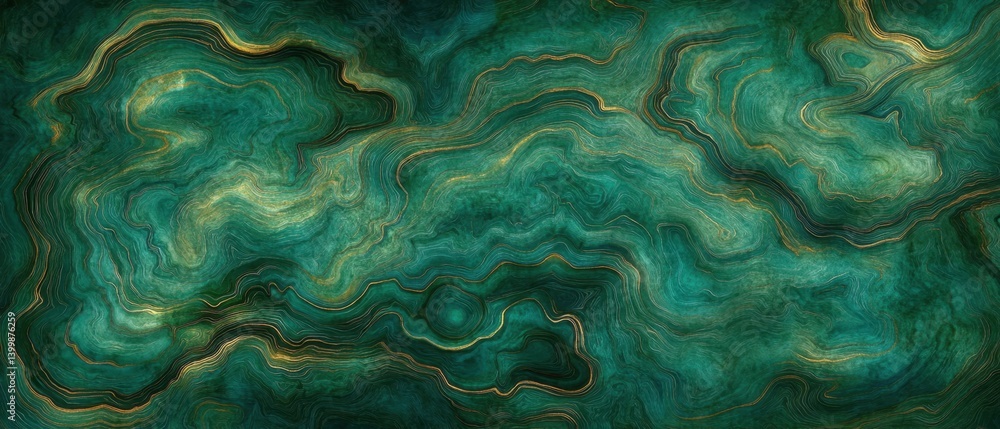 Poster luxurious malachite texture with gold veins elegant design for backgrounds and artistic projects abs