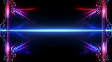 Abstract Neon Frame Background