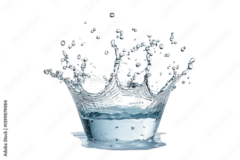 Fototapete water splashing creating a dynamic and visually appealing effect the droplets capture light emphasiz