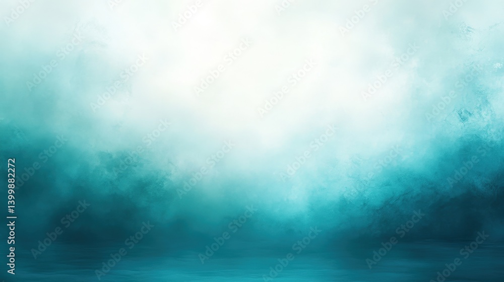 Poster a serene abstract image featuring a blend of aqua and soft white tones, evoking calmness and tranqui
