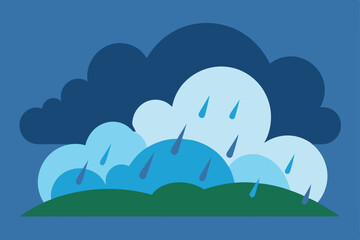 Fototapeta premium landscape with clouds