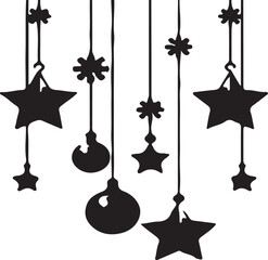 chrismast golden ball line icon.