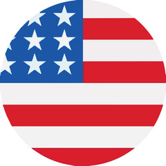 circle USA icon flag.
