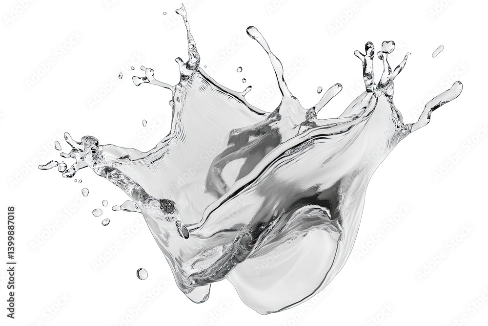 Poster a dynamic splash of water captured in motion showcasing fluidity and clarity ideal for use in design