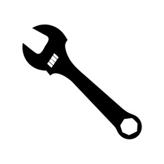 wrench icon, wrench silhouette vector illustration-simple silhouette illustration of wrench, perfect for wrench logos and icons