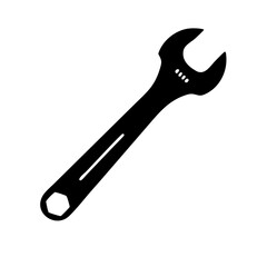 wrench icon, wrench silhouette vector illustration-simple silhouette illustration of wrench, perfect for wrench logos and icons