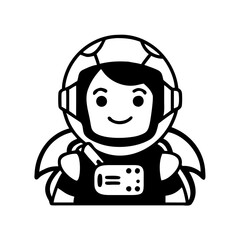 astronaut icon, astronaut silhouette vector illustration-simple silhouette illustration of astronaut, perfect for astronaut logos and icons