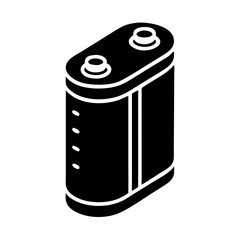 battery icon, battery silhouette vector illustration-simple silhouette illustration of battery, perfect for battery logos and icons