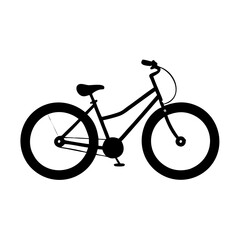Obraz premium bicycle icon, bicycle silhouette vector illustration-simple silhouette illustration of bicycle, perfect for bicycle logos and icons