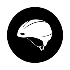 biking helmet icon, biking helmet silhouette vector illustration-simple silhouette illustration of biking helmet, perfect for biking helmet logos and icons