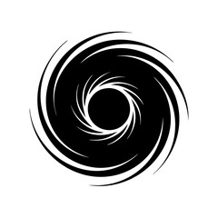 black hole icon, black hole silhouette vector illustration-simple silhouette illustration of black hole, perfect for black hole logos and icons
