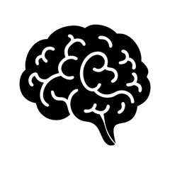 brain icon, brain silhouette vector illustration-simple silhouette illustration of brain, perfect for brain logos and icons