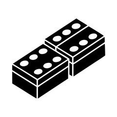 bricks icon, bricks silhouette vector illustration-simple silhouette illustration of bricks, perfect for bricks logos and icons