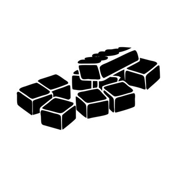bricks icon, bricks silhouette vector illustration-simple silhouette illustration of bricks, perfect for bricks logos and icons