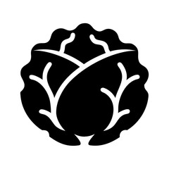 cabbage icon, cabbage silhouette vector illustration-simple silhouette illustration of cabbage, perfect for cabbage logos and icons