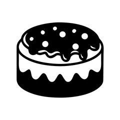 cake icon, cake silhouette vector illustration-simple silhouette illustration of cake, perfect for cake logos and icons