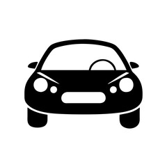 car icon, car silhouette vector illustration-simple silhouette illustration of car, perfect for car logos and icons