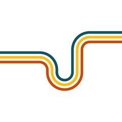 Retro Rainbow Element 