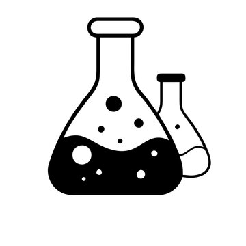 recommend clip art: chemical flask icon, chemical flask silhouette vector illustration-simple silhouette illustration of chemical flask, perfect for chemical flask logos and icons