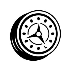 clock icon, clock silhouette vector illustration-simple silhouette illustration of clock, perfect for clock logos and icons