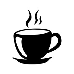 coffee cup icon, coffee cup silhouette vector illustration-simple silhouette illustration of coffee cup, perfect for coffee cup logos and icons