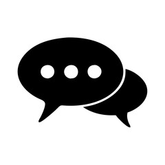 comment icon, comment silhouette vector illustration-simple silhouette illustration of comment, perfect for comment logos and icons