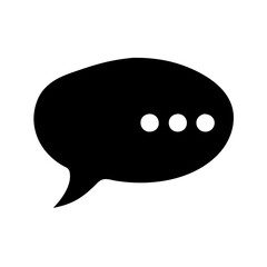 comment icon, comment silhouette vector illustration-simple silhouette illustration of comment, perfect for comment logos and icons