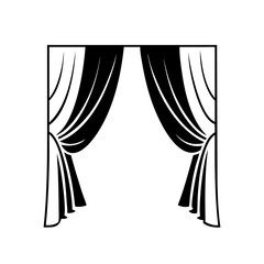 curtain icon, curtain silhouette vector illustration-simple silhouette illustration of curtain, perfect for curtain logos and icons