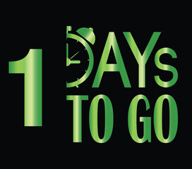 Last day icon in flat style. Promo label with alarm clock vector illustration on isolated background. Sale promotion 1 day to go sign business concept