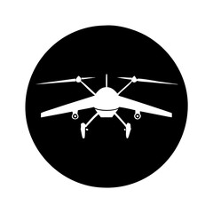 drone icon, drone silhouette vector illustration-simple silhouette illustration of drone, perfect for drone logos and icons