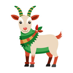 christmas goat vector 