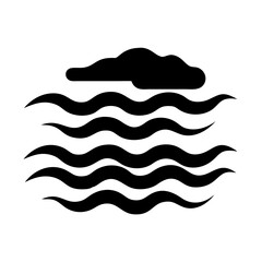 fog icon, fog silhouette vector illustration-simple silhouette illustration of fog, perfect for fog logos and icons