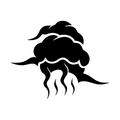 fog icon, fog silhouette vector illustration-simple silhouette illustration of fog, perfect for fog logos and icons