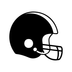 football helmet icon, football helmet silhouette vector illustration-simple silhouette illustration of football helmet, perfect for football helmet logos and icons